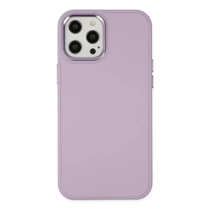 Apple iPhone 12 Pro Max Kılıf Asya Deri Silikon - Lila