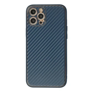 Apple iPhone 12 Pro Max Kılıf Coco Karbon Silikon - Mavi