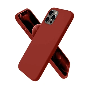 Apple iPhone 12 Pro Max Kılıf First Silikon - Bordo