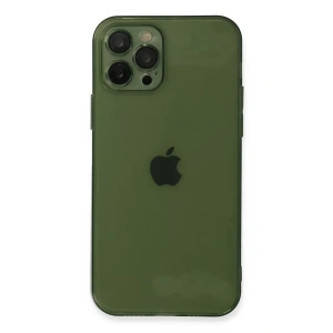Apple iPhone 12 Pro Max Kılıf Fly Lens Silikon - Yeşil