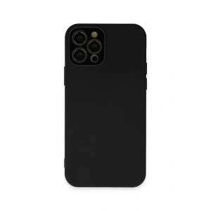 Apple iPhone 12 Pro Max Kılıf Lansman Glass Kapak - Siyah