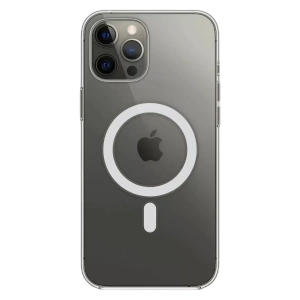 Apple iPhone 12 Pro Max Kılıf Magneticsafe Şeffaf Silikon - Şeffaf