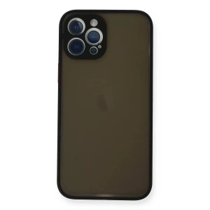 Apple iPhone 12 Pro Max Kılıf Montreal Silikon Kapak - Siyah