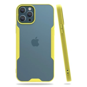 Apple iPhone 12 Pro Max Kılıf Platin Silikon - Sarı