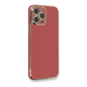 Apple iPhone 12 Pro Max Kılıf Volet Silikon - Kırmızı