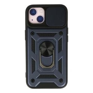 Apple iPhone 13 Kılıf Pars Lens Yüzüklü Silikon - Lacivert
