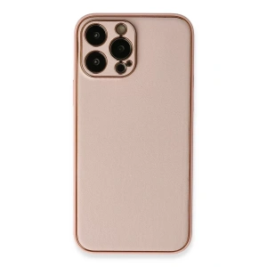 Apple iPhone 13 Pro Kılıf Coco Deri Silikon Kapak - Pembe