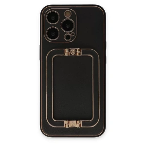 Apple iPhone 13 Pro Kılıf Coco Elit Kapak - Siyah
