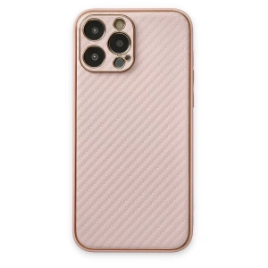 Apple iPhone 13 Pro Kılıf Coco Karbon Silikon - Pembe