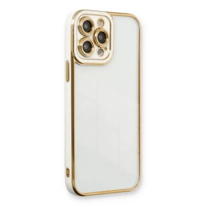 Apple iPhone 13 Pro Kılıf Liva Lens Silikon - Beyaz