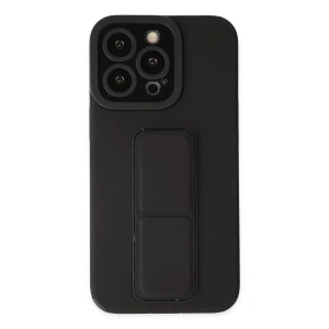 Apple iPhone 13 Pro Kılıf Mega Standlı Silikon - Siyah