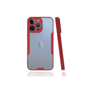 Apple iPhone 13 Pro Kılıf Platin Silikon - Kırmızı