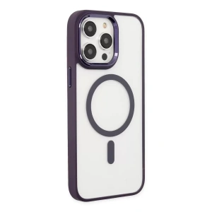Apple iPhone 13 Pro Kılıf Room Magneticsafe Silikon - Derin Mor