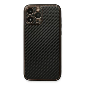 Apple iPhone 13 Pro Max Kılıf Coco Karbon Silikon - Siyah