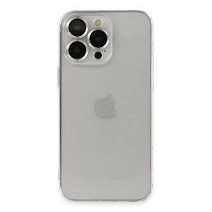 Apple iPhone 13 Pro Max Kılıf Luko Lens Silikon - Gümüş