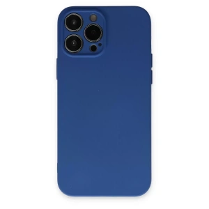 Apple iPhone 13 Pro Max Kılıf Nano içi Kadife Silikon - Lacivert