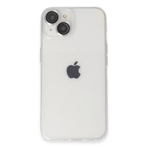 Apple iPhone 14 Kılıf Luko Lens Silikon - Gümüş