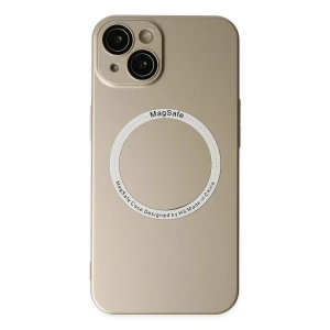 Apple iPhone 14 Plus Kılıf Jack Magneticsafe Lens Silikon - Gold
