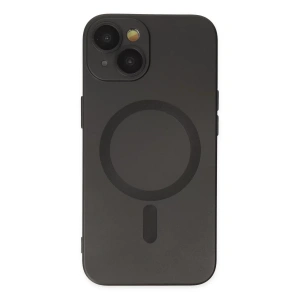Apple iPhone 14 Plus Kılıf Moshi Lens Magneticsafe Silikon - Siyah