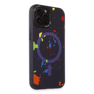 Apple iPhone 14 Pro Colorful Magsafe Kapak - Derin Mor
