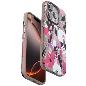 Apple iPhone 14 Pro Flower Series Magsafe Kapak - Pembe