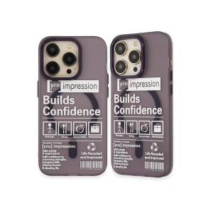 Apple iPhone 14 Pro Kılıf Apollo Magneticsafe Desenli Kapak - Apollo Mor - 6