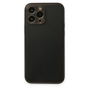 Apple iPhone 14 Pro Kılıf Coco Deri Silikon Kapak - Siyah