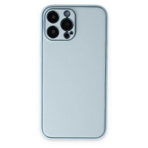 Apple iPhone 14 Pro Kılıf Coco Deri Silikon Kapak - Sky Blue