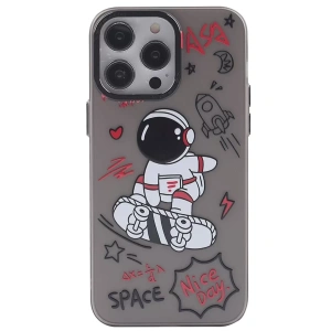 Apple iPhone 14 Pro Kılıf Desenli Kapak - Siyah - 1