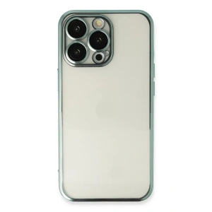 Apple iPhone 14 Pro Kılıf Lensli Silikon - Yeşil