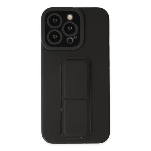 Apple iPhone 14 Pro Kılıf Mega Standlı Silikon - Siyah