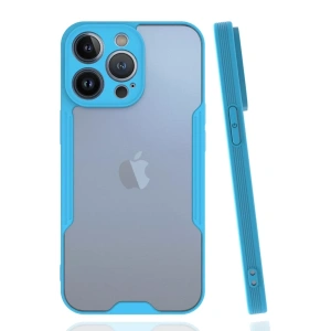 Apple iPhone 14 Pro Kılıf Platin Silikon - Mavi