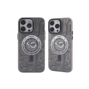 Apple iPhone 14 Pro Max Kılıf Apollo Magneticsafe Desenli Kapak - Apollo Siyah - 1
