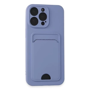 Apple iPhone 14 Pro Max Kılıf Kelvin Kartvizitli Silikon - Lila