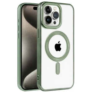 Apple iPhone 14 Pro Max Kılıf Kronos Magsafe Kapak - Koyu Yeşil