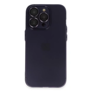 Apple iPhone 14 Pro Max Kılıf Luko Lens Silikon - Derin Mor