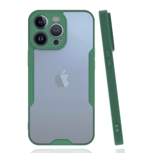 Apple iPhone 14 Pro Max Kılıf Platin Silikon - Yeşil