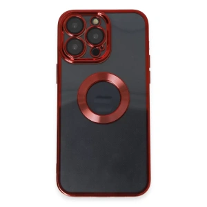 Apple iPhone 14 Pro Max Kılıf Slot Silikon - Kırmızı