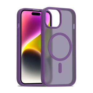 Apple iPhone 15 Jota Magsafe Kapak- Derin Mor