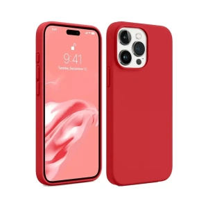 Apple iPhone 15 Pro Kılıf First Silikon - Kırmızı