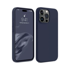 Apple iPhone 15 Pro Kılıf First Silikon - Lacivert