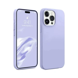 Apple iPhone 15 Pro Kılıf First Silikon - Lila