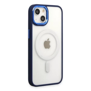 Apple iPhone 15 Pro Kılıf Room Magneticsafe Silikon - Lacivert