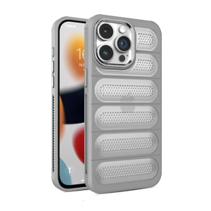 Apple iPhone 15 Pro Max Kılıf Airmax Silikon Kapak - Titan Gri