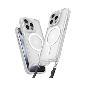 Apple iPhone 15 Pro Max Kılıf Enka Magsafe Silikon Kılıf - Şeffaf