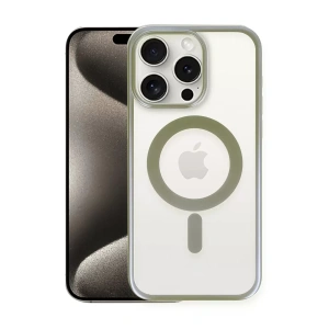 Apple iPhone 15 Pro Max Kılıf Erozi Magsafe Kapak - Gri