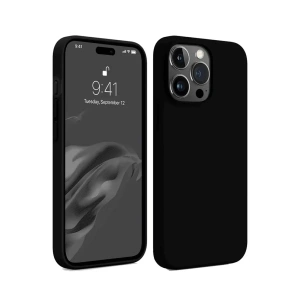 Apple iPhone 15 Pro Max Kılıf First Silikon - Siyah