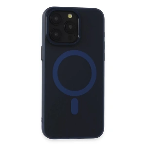Apple iPhone 15 Pro Max Kılıf Lodos Magneticsafe Mat Kapak - Mavi
