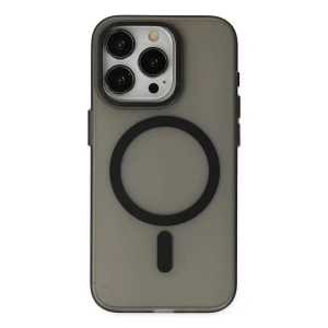 Apple iPhone 15 Pro Max Kılıf Lodos Magneticsafe Mat Kapak - Siyah