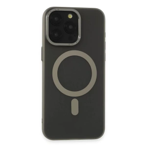 Apple iPhone 15 Pro Max Kılıf Lodos Magneticsafe Mat Kapak - Titan Gri